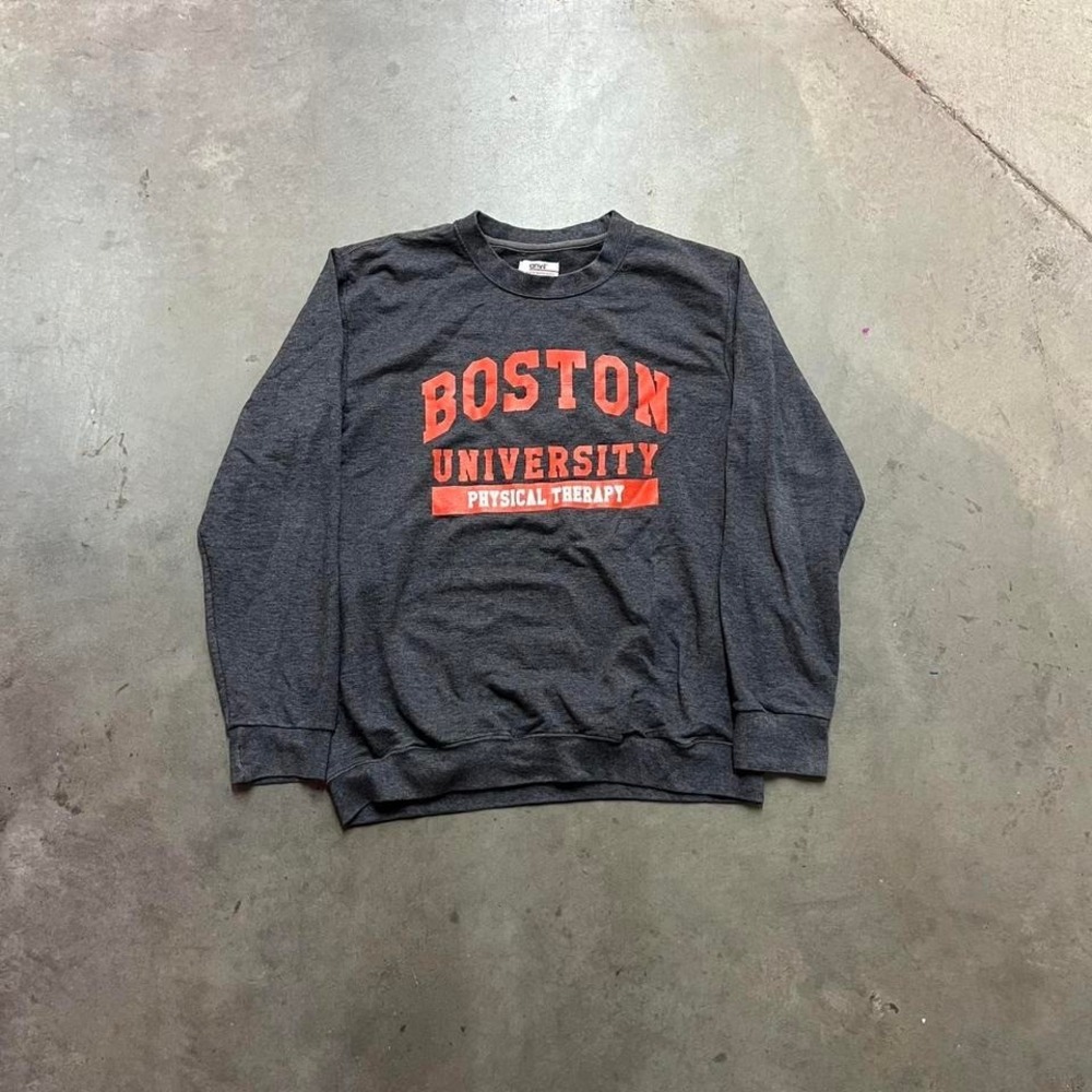 Y2K Grey Boston University Physical Therapy Anvil‎ Crewneck size Large